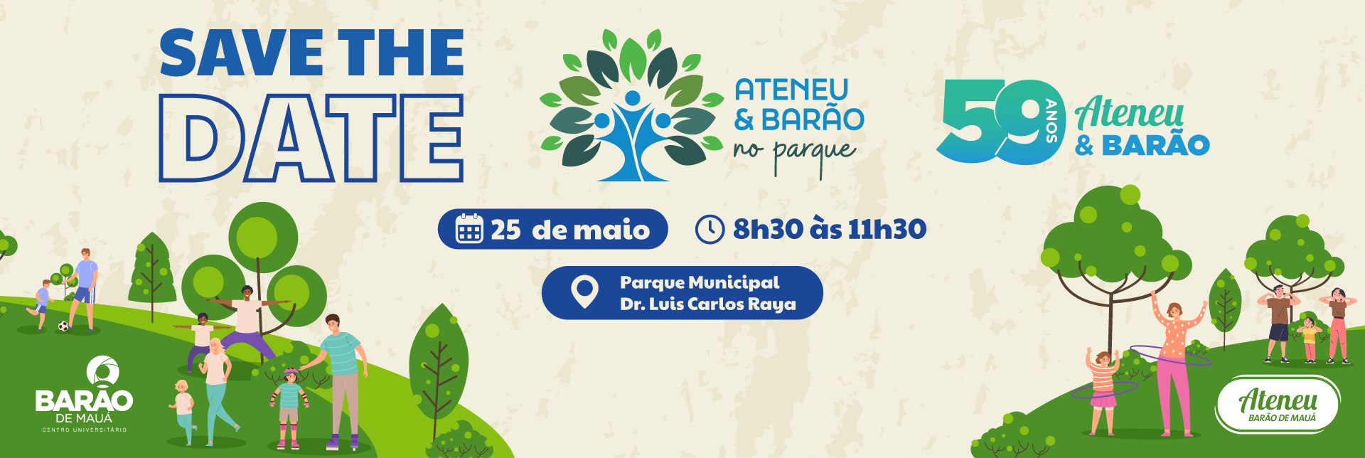 SAVE THE DATE - Ateneu e Barão no Parque